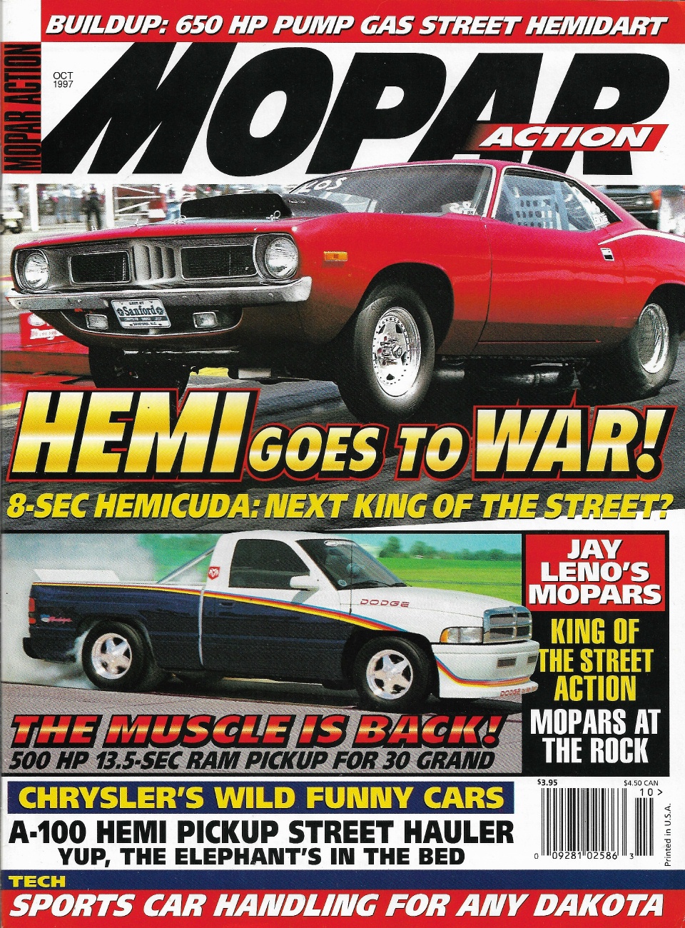 MOPAR ACTION 1997 OCT LENO, HEMI CUDA, Mr. NORM MOPAR ACTION